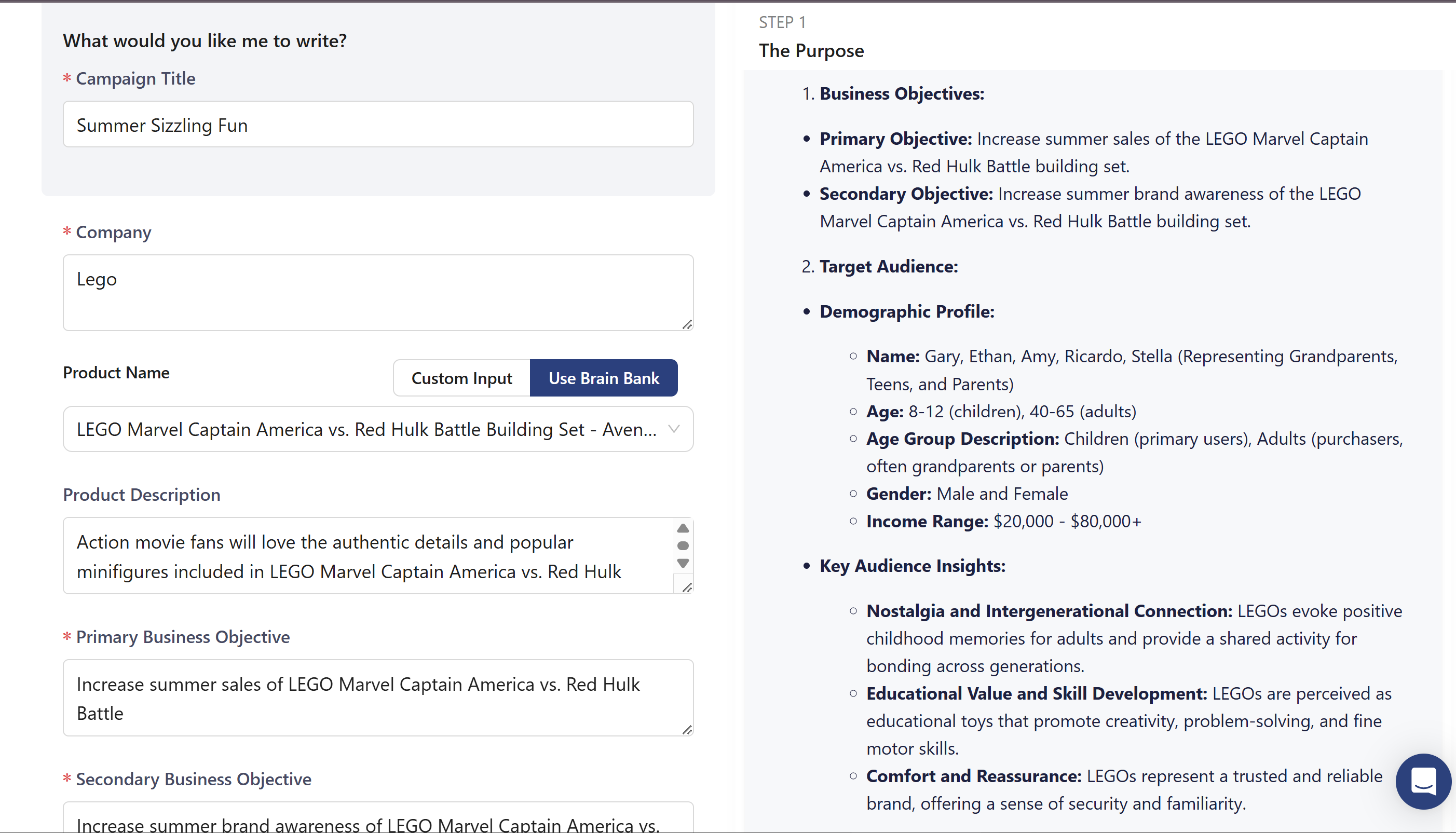 SparkyAI-Best Creative Brief